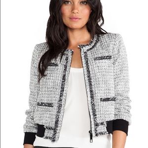 Rachel Zoe B&W tweed jacket like new *